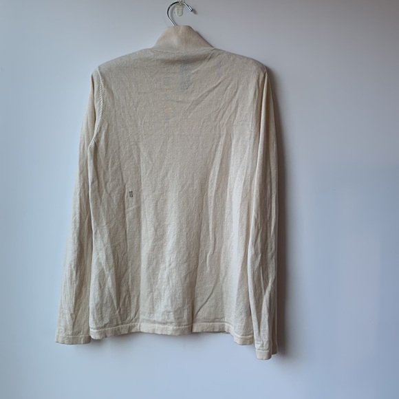 Kit&Ace Merino Wool Fitted Turtleneck Mock Neck Shirt Beige Cream XL - Picture 6 of 10